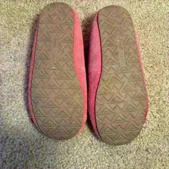 MINNETONKA  Moccasins Size 2 Pink Suede Slip On Loafers SH012 - Picture 9 of 11